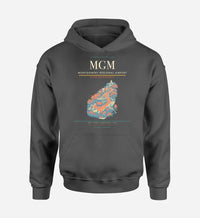 Thumbnail for Montgomery Regional Airport (MGM) design on dark gray hoodie single-side print