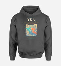 Thumbnail for Kamloops Airport (YKA) design on dark gray hoodie single-side print