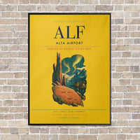 Thumbnail for Alta Airport ALF - Canvas Framed - Yellow