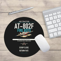 Thumbnail for Air Tractor AT-802F Fire Boss design on black round mouse pad