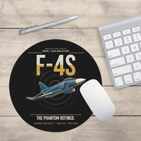 Thumbnail for F-4S Phantom II design on black round mouse pad