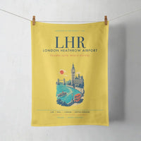 Thumbnail for London Heathrow Airport (LHR) design on yellow towel