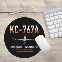 Thumbnail for Boeing KC-767A design on black round mouse pad