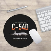 Thumbnail for C-54D Skymaster design on black round mouse pad