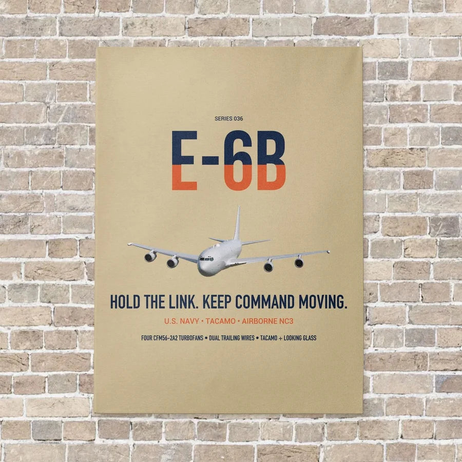 E-6B Mercury vertical canvas print - no frame - beige background