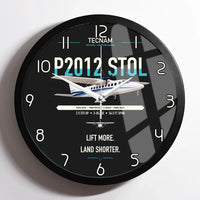 Thumbnail for Tecnam P2012 STOL design on black framed wall clock