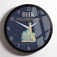 Thumbnail for Bukhara International Airport BHK Wall-Clock Framed - Navy Blue