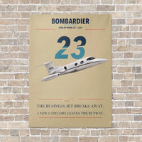 Thumbnail for Bombardier Learjet 23 vertical canvas print - no frame - beige background