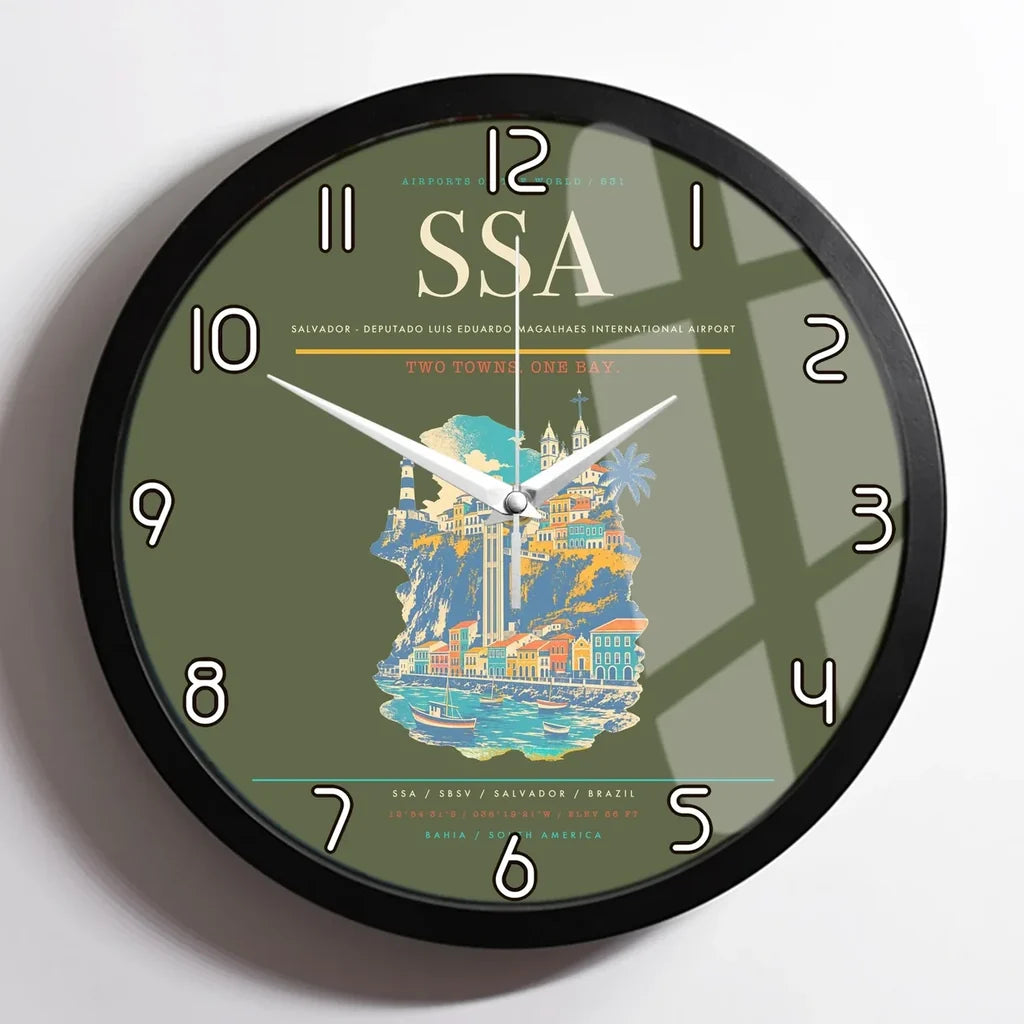 Salvador - Deputado Luis Eduardo Magalhaes International Airport SSA Wall-Clock Framed - Green Army