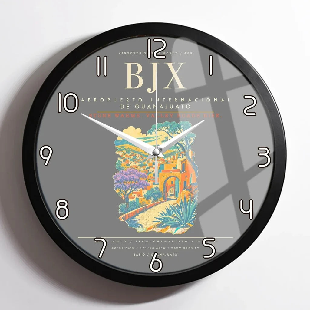 Aeropuerto Internacional de Guanajuato BJX Wall-Clock Framed - Gray