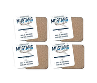 Thumbnail for Cessna Citation Mustang design on white 4 pieces set coaster