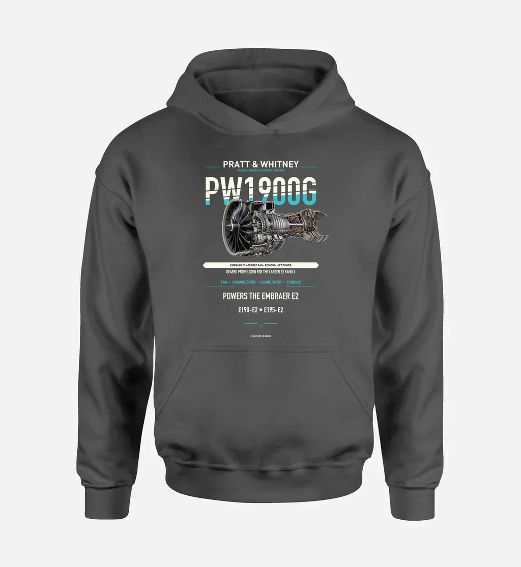 PW1900G design on dark gray hoodie single side