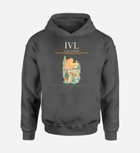 Thumbnail for Ivalo Airport (IVL) design on dark gray hoodie single-side print
