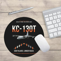 Thumbnail for KC-130T NP2000 design on black round mouse pad