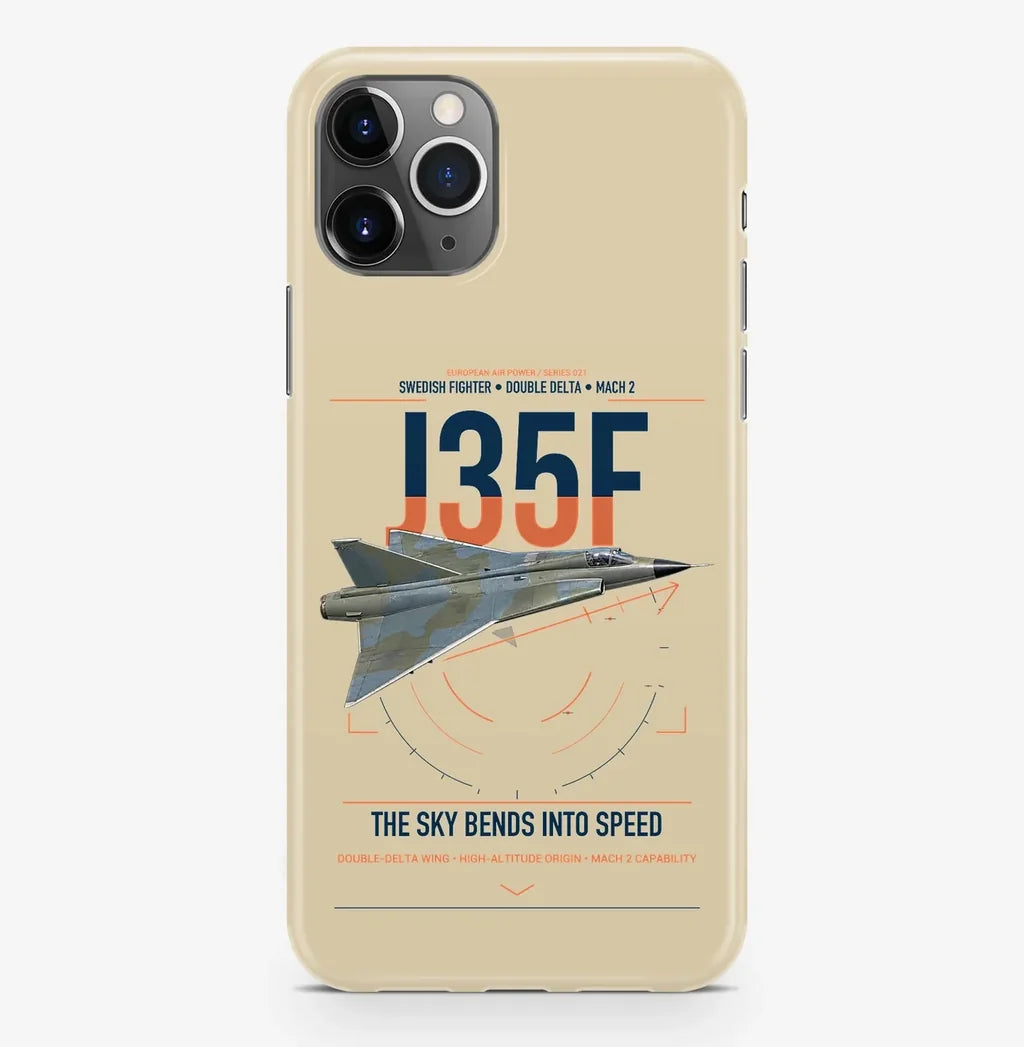 Saab J 35F Draken design on beige magsafe iphone case, for iPhone Pro Max