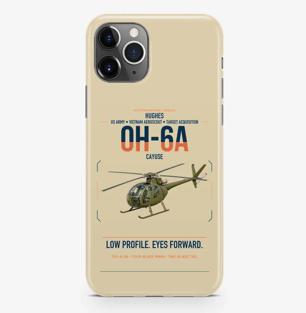 Hughes OH-6A Cayuse design on beige magsafe iphone case, for iPhone Pro Max