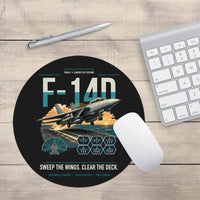 Thumbnail for F-14D Tomcat design on black round mouse pad