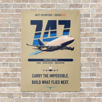 Thumbnail for Boeing 747-400 Dreamlifter vertical canvas print - no frame - beige background