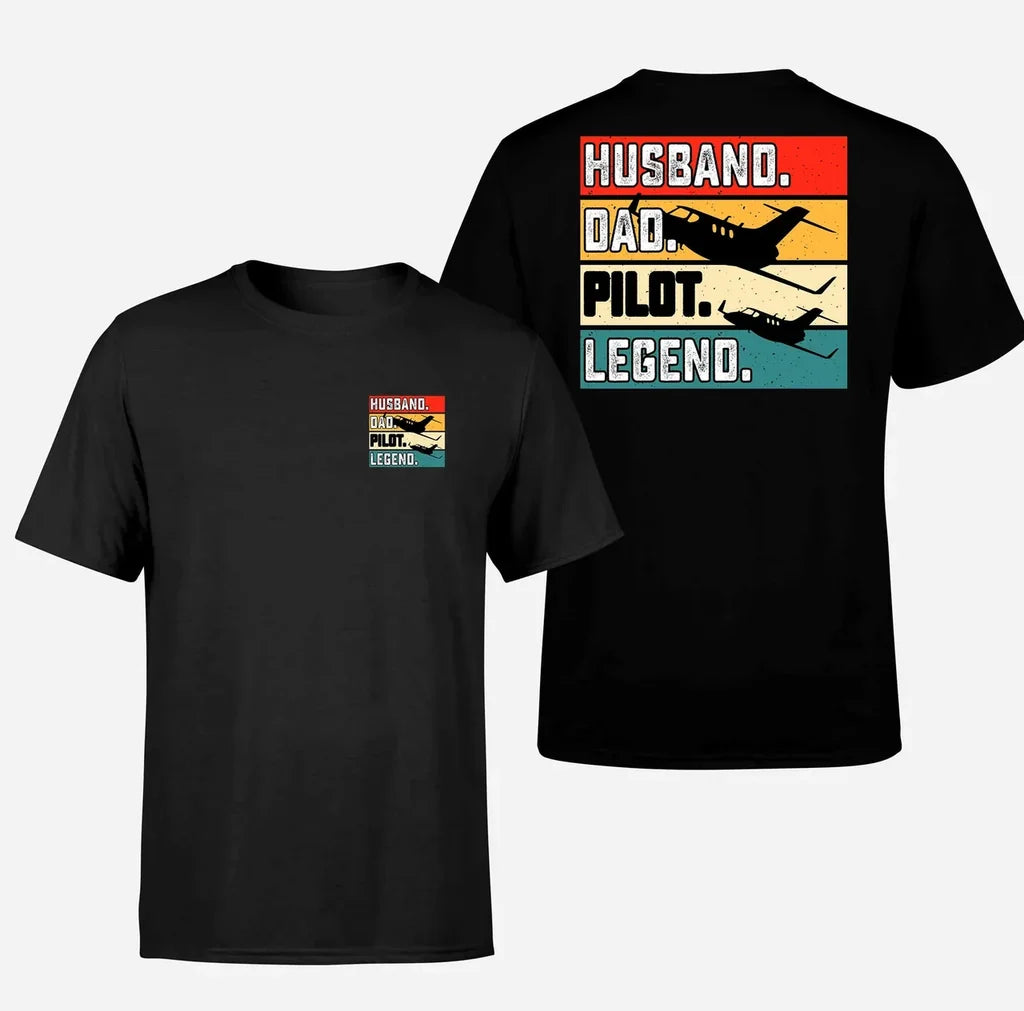 Customisable Husband & Dad & Pilot T-Shirt - view 2