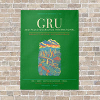 Thumbnail for Sao Paulo Guarulhos International Airport GRU - Canvas Framed - Green