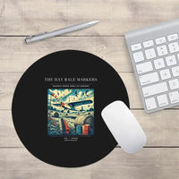 Thumbnail for VINTAGE G4387 - The Hay Bale Markers - Designed Mouse Pads design on black round