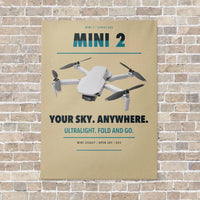 Thumbnail for DJI Mini 2 vertical canvas print - no frame - beige background