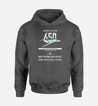 Thumbnail for Cessna Citation 650 - Citation III design on dark gray double-side hoodie, single-side print