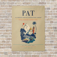 Thumbnail for Jay Prakash Narayan International Airport PAT vertical canvas print - no frame - beige background