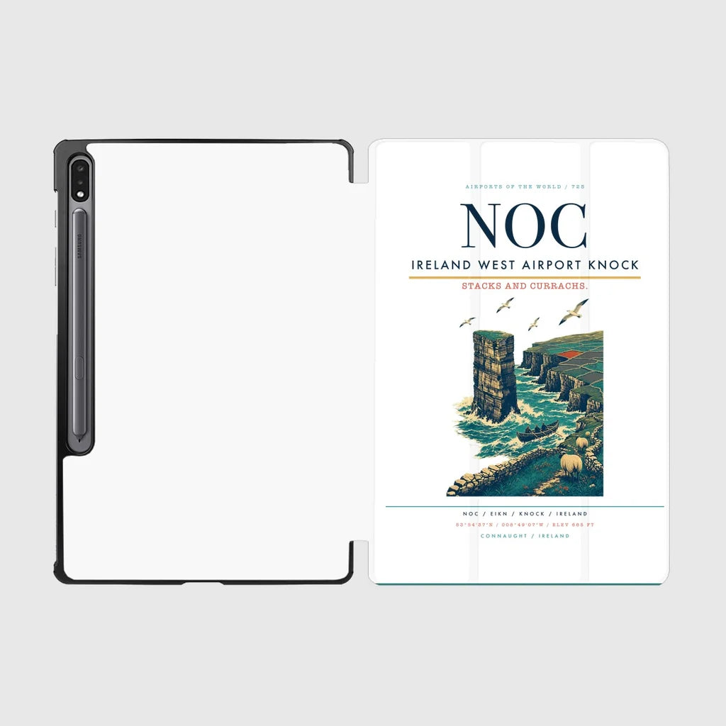 Ireland West Airport Knock (NOC) design on white samsung tablet tablet case