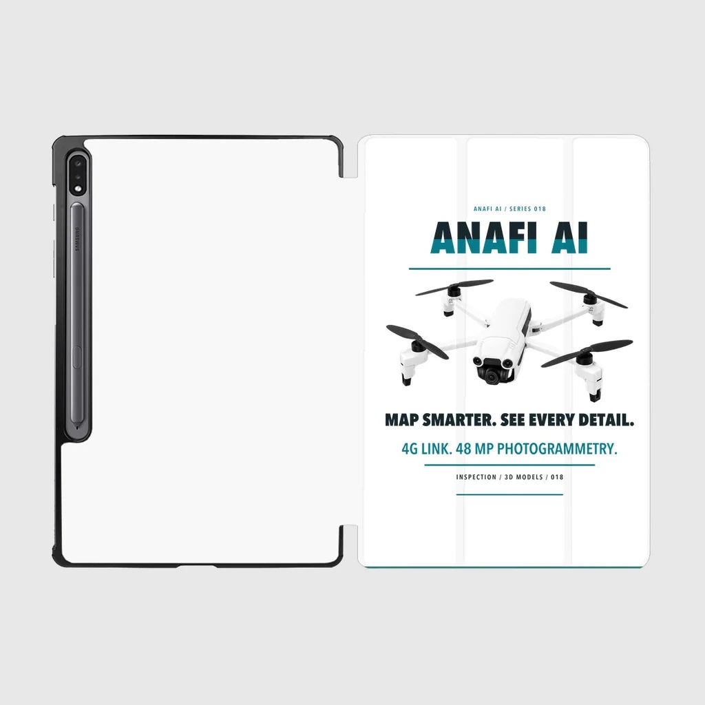 Parrot ANAFI Ai design on white samsung tablet tablet case