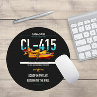Thumbnail for Canadair CL-415 design on black round mouse pad
