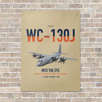 Thumbnail for WC-130J Hurricane Hunter vertical canvas print - no frame - beige background