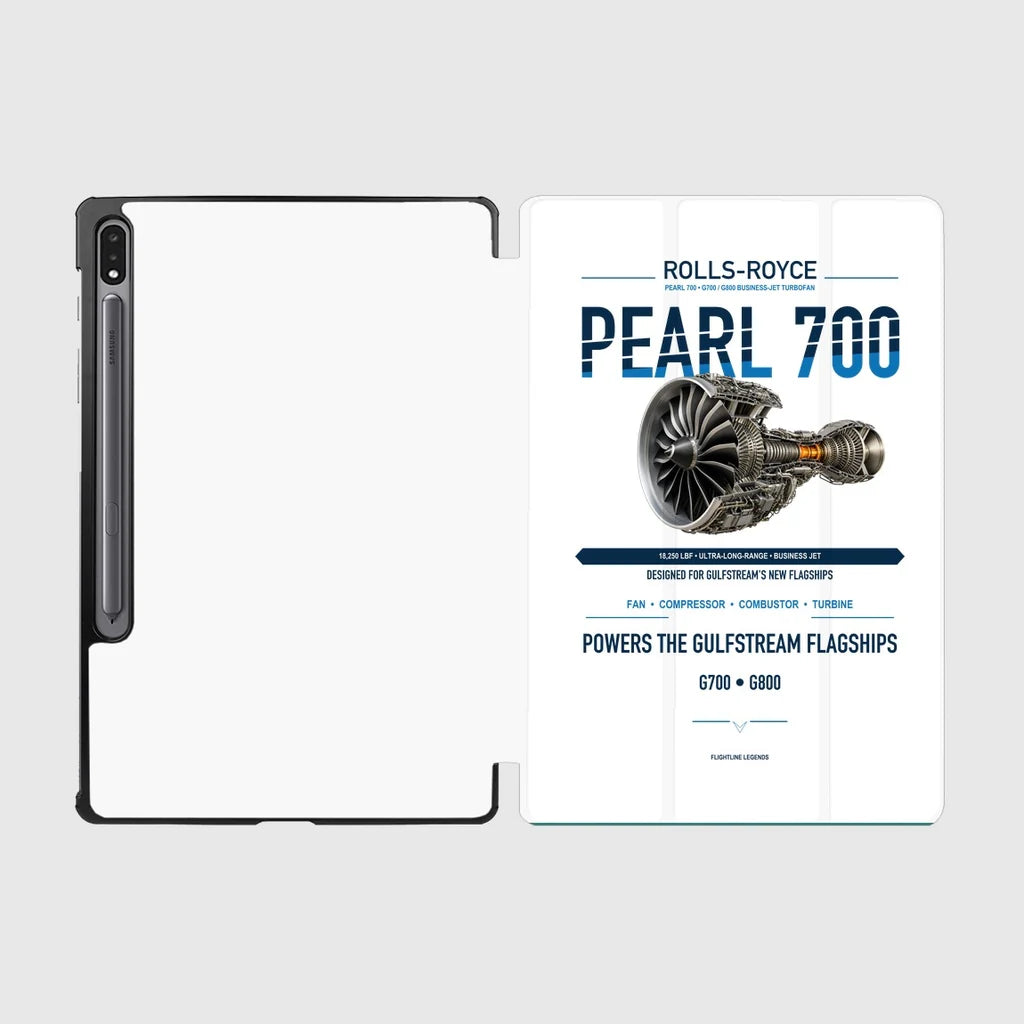 PEARL 700 design on white samsung tablet tablet case