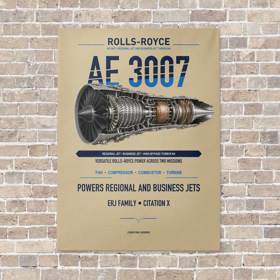AE 3007 vertical canvas print - no frame - beige background