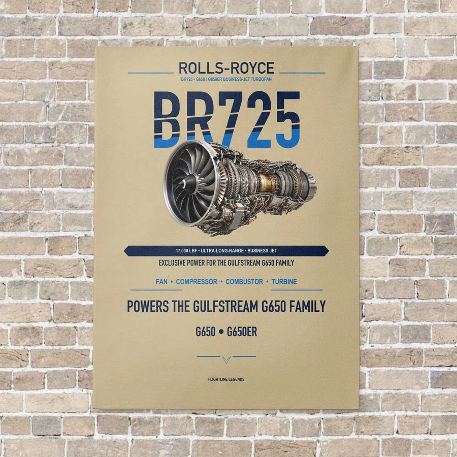BR725 vertical canvas print - no frame - beige background