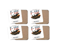 Thumbnail for F-15E Strike Eagle design on white 4 pieces set coaster