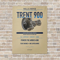 Thumbnail for TRENT 900 vertical canvas print - no frame - beige background