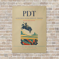 Thumbnail for Eastern Oregon Regional Airport PDT — Pendleton vertical canvas print - no frame - beige background