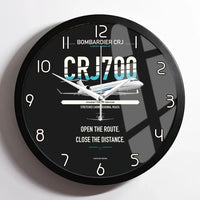Thumbnail for Bombardier CRJ700 design on black framed wall clock