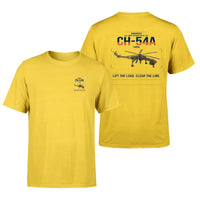 Thumbnail for Sikorsky CH-54A Tarhe design on yellow t-shirt, double-side print