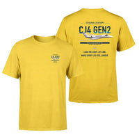 Thumbnail for Cessna Citation CJ4 Gen2 design on yellow double-side t-shirt, double-side print