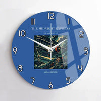 Thumbnail for VINTAGE G4033 - The Midnight Express - Designed Wall Clocks design on blue no-frame