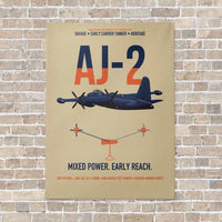 Thumbnail for AJ-2 Savage Tanker vertical canvas print - no frame - beige background