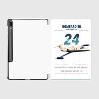 Thumbnail for Bombardier Learjet 24 design on white samsung tablet tablet case