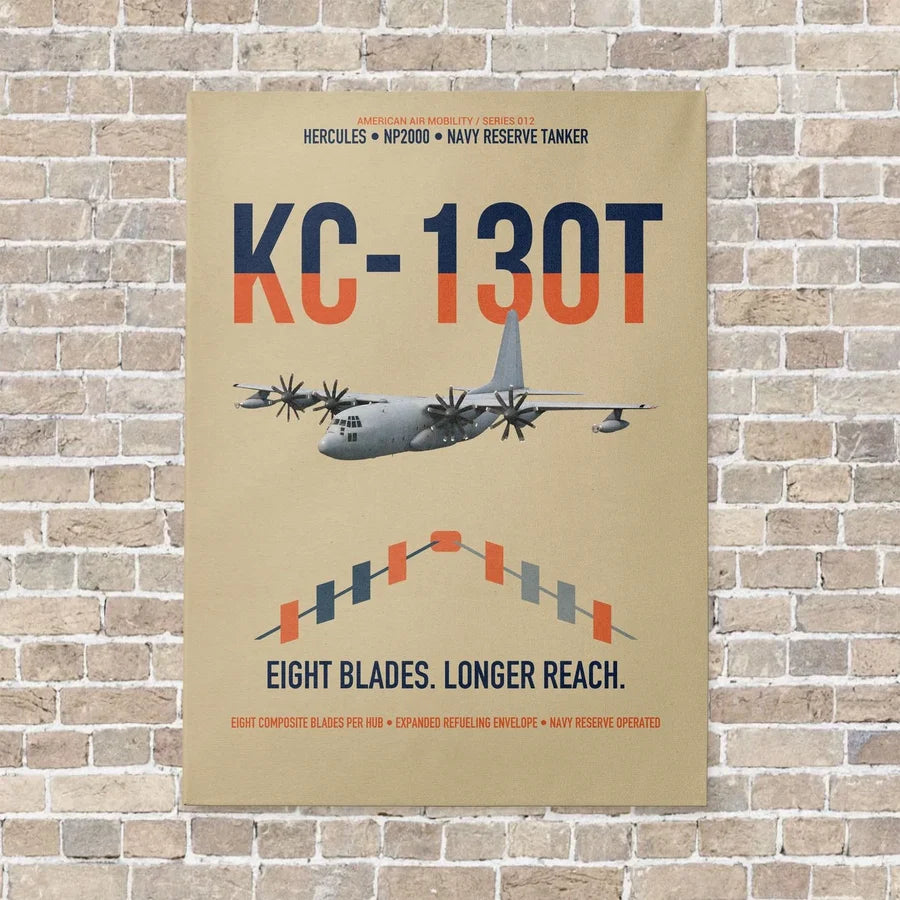 KC-130T NP2000 vertical canvas print - no frame - beige background