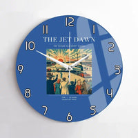 Thumbnail for VINTAGE G4113 - The Jet Dawn - Designed Wall Clocks design on blue no-frame