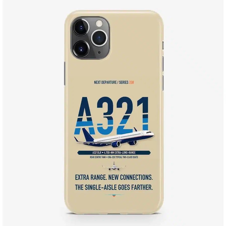 Airbus A321XLR Case ProMax design on beige iphone case promax