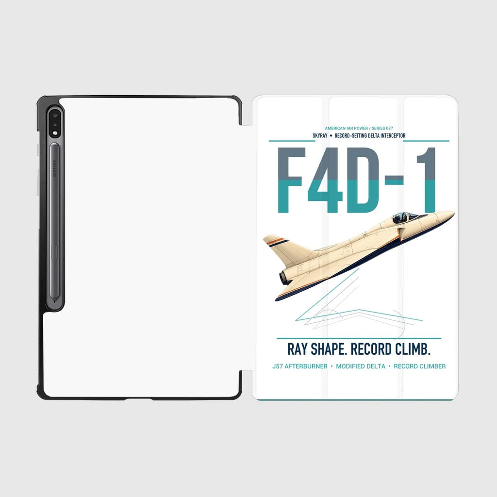 F4D-1 Skyray design on white samsung tablet tablet case