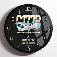 Thumbnail for Cessna 177B Cardinal design on black framed wall clock