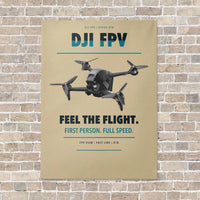 Thumbnail for DJI FPV vertical canvas print - no frame - beige background